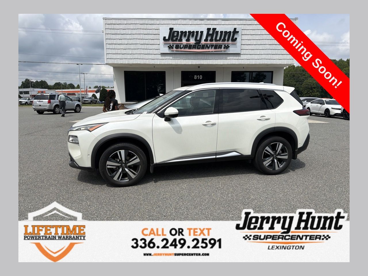 Pearl White Tricoat 2023 Nissan Rogue SUV / Crossover Front-Wheel Drive Continuously Variable Transmission