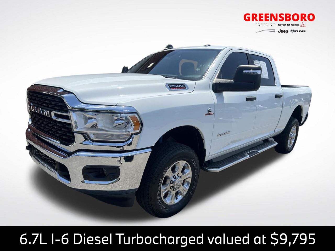 Bright White Clearcoat 2024 RAM 2500 Pickup Truck Four-Wheel Drive 6-Speed Automatic