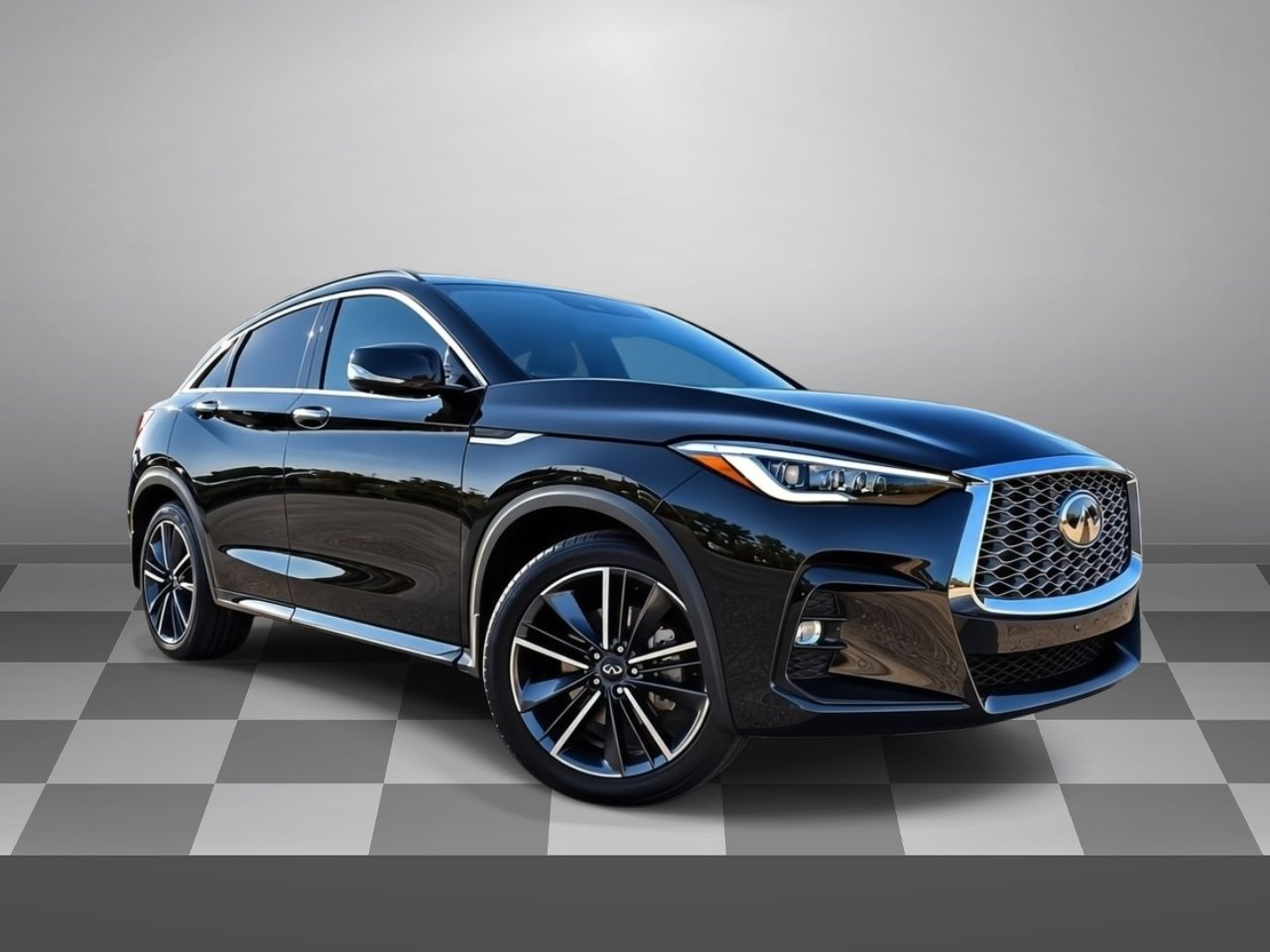 Black Obsidian 2025 INFINITI QX55 SUV / Crossover All-Wheel Drive Continuously Variable Transmission