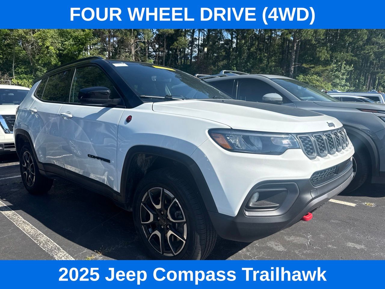Bright White Clearcoat 2025 Jeep Compass Trailhawk 4WD SUV / Crossover Four-Wheel Drive 8-Speed Automatic