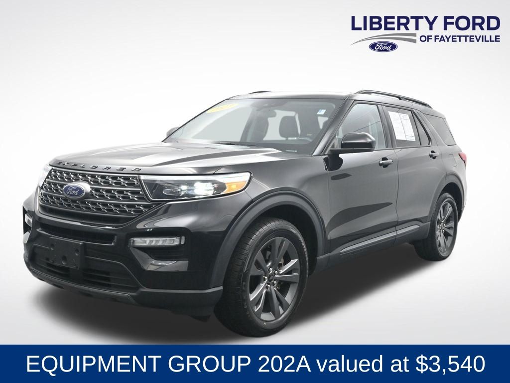 Black Metallic 2023 Ford Explorer SUV / Crossover All-Wheel Drive Automatic