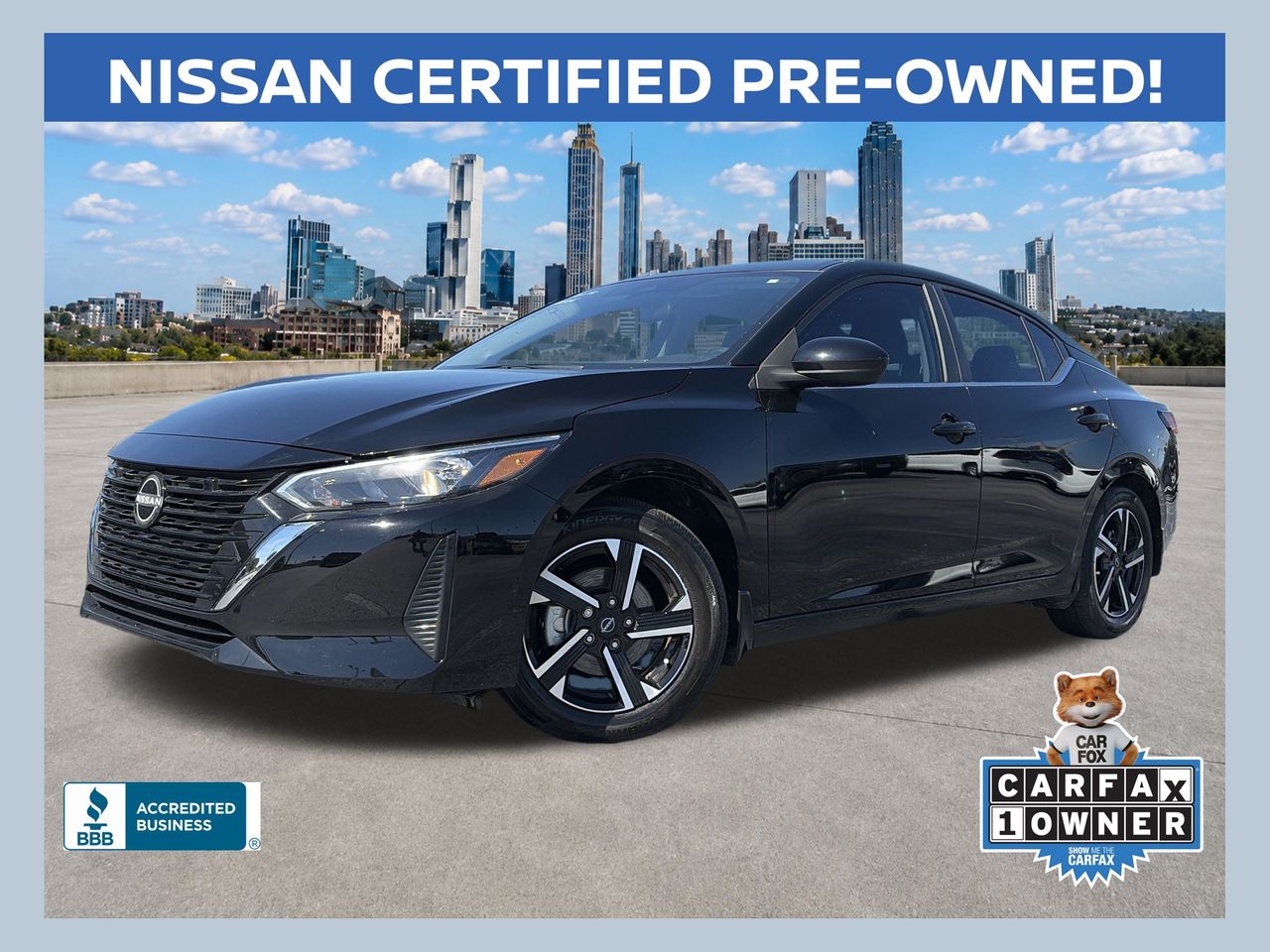 Super Black 2025 Nissan Sentra Sedan Front-Wheel Drive Continuously Variable Transmission