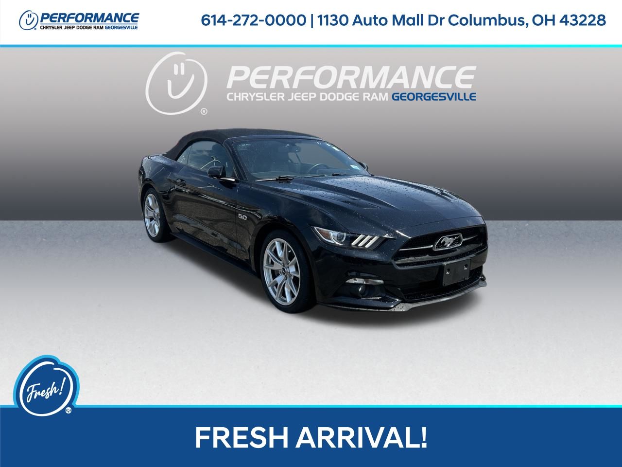 Black 2015 Ford Mustang Convertible Rear-Wheel Drive 6-Speed Manual