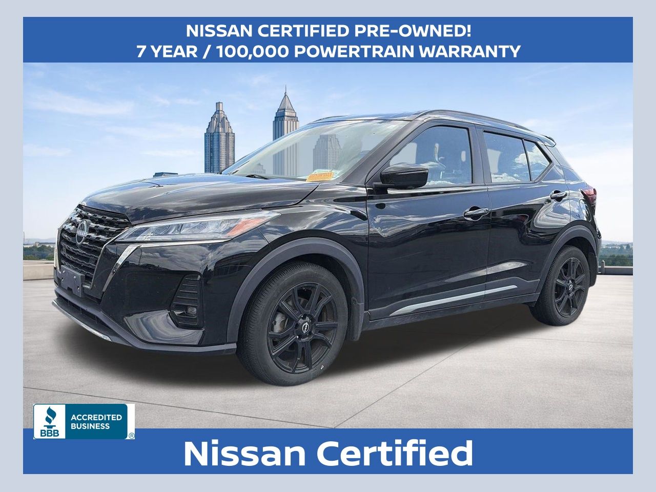 Super Black 2024 Nissan Kicks SUV / Crossover Front-Wheel Drive Continuously Variable Transmission