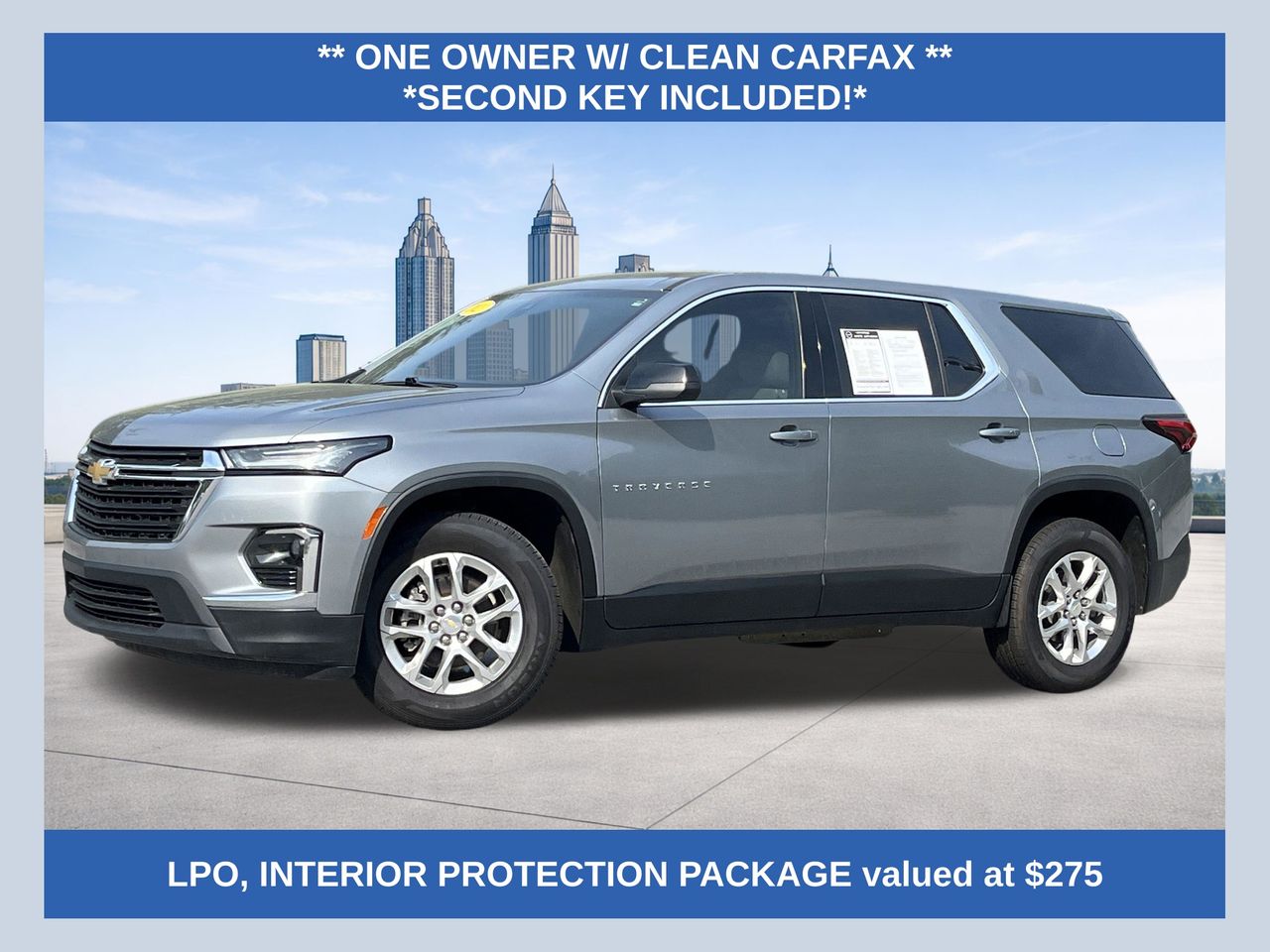 Sterling Gray Metallic 2023 Chevrolet Traverse LS FWD SUV / Crossover Front-Wheel Drive 9-Speed Automatic