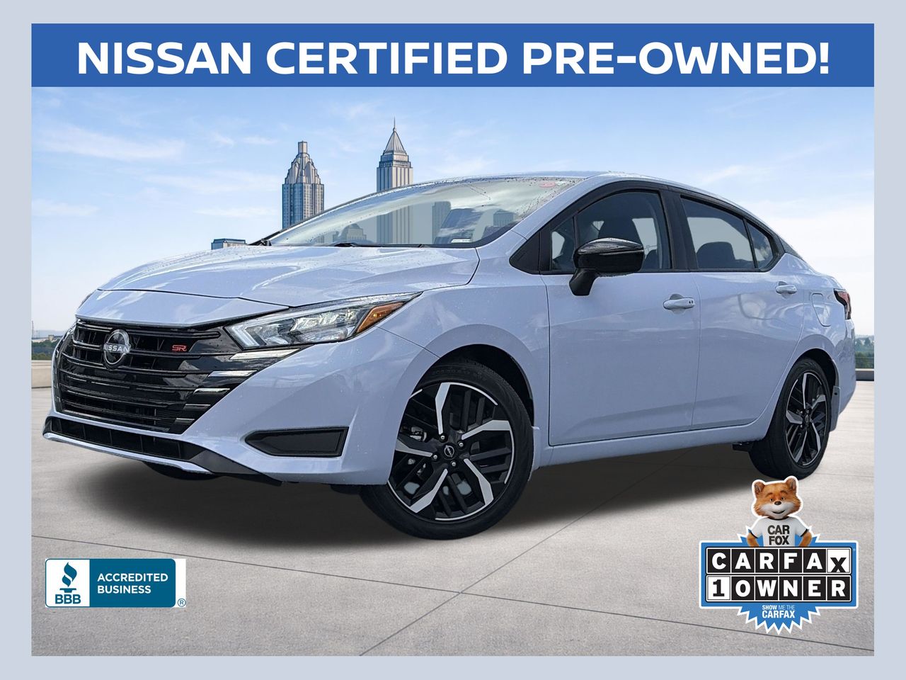 Gray Sky Pearl 2025 Nissan Versa SR FWD Sedan Front-Wheel Drive Continuously Variable Transmission