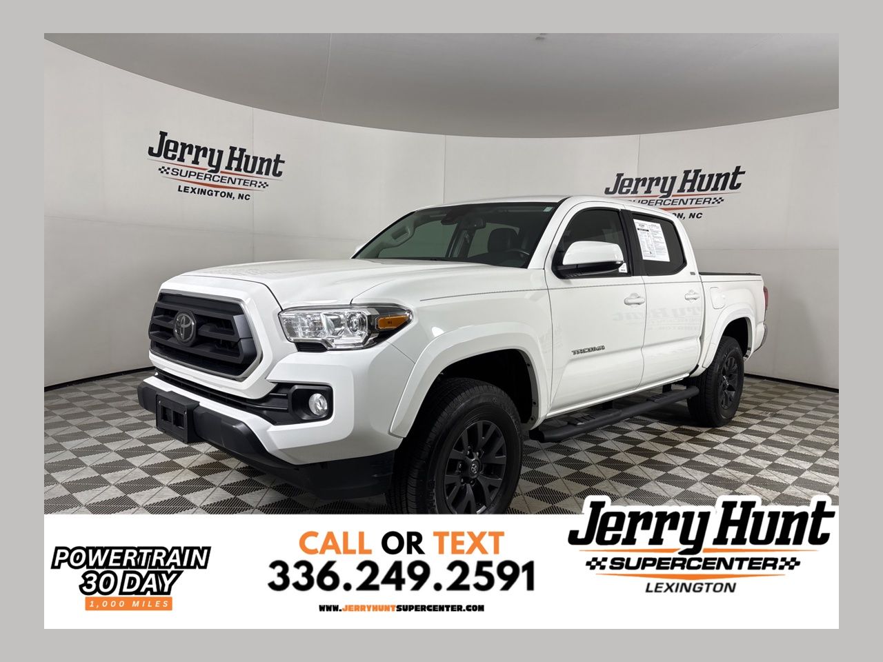 Super White 2021 Toyota Tacoma SR5 V6 Double Cab 4WD Pickup Truck Four-Wheel Drive 6-Speed Automatic