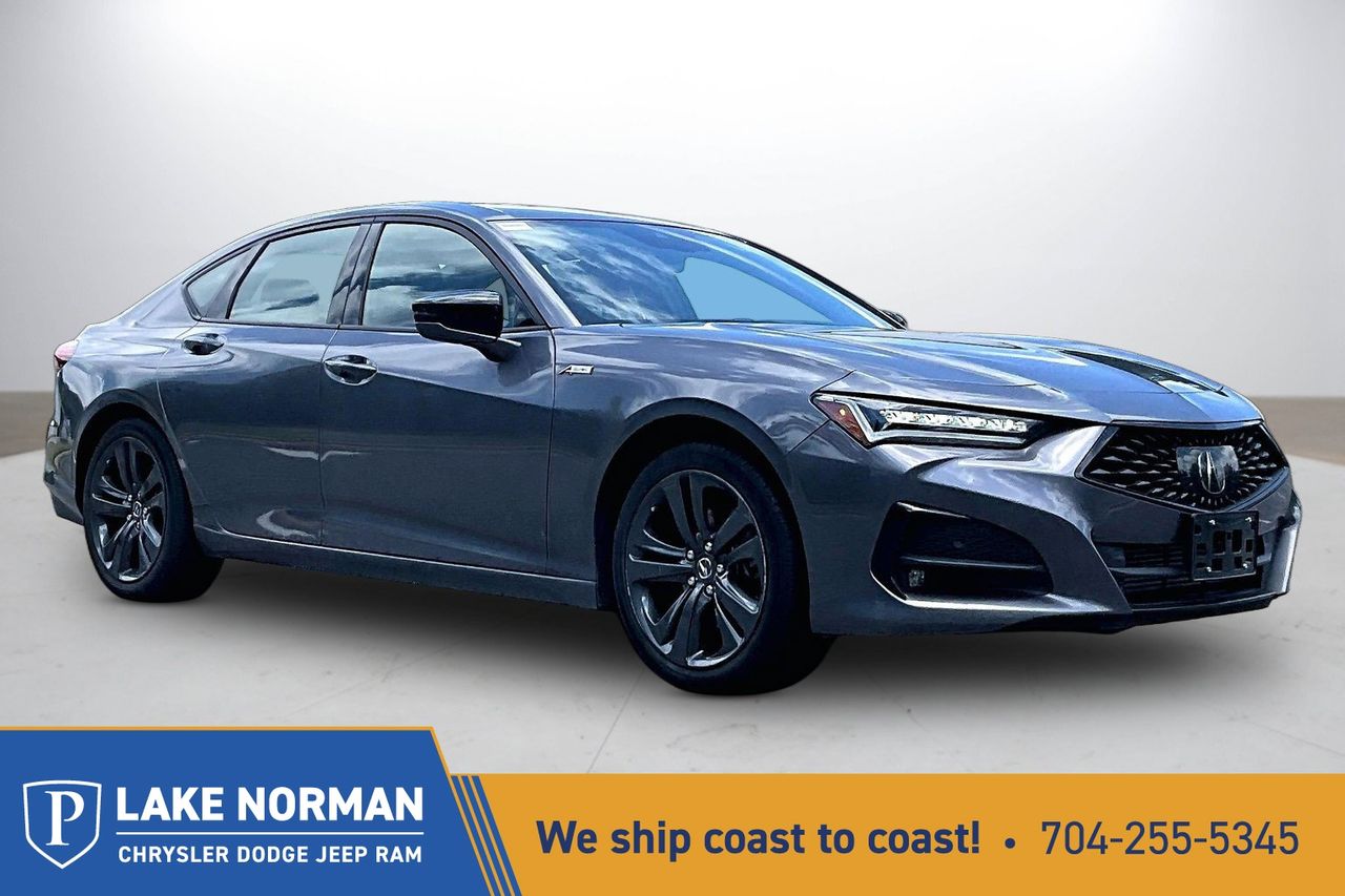 Gray (Modern Steel Metallic) 2023 Acura TLX Sedan All-Wheel Drive Automatic