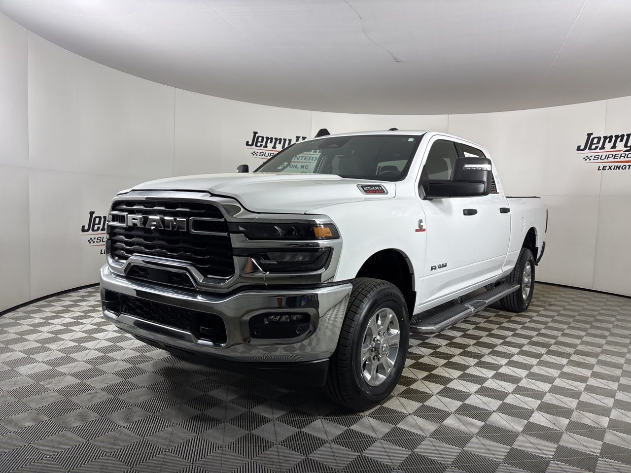 Bright White Clearcoat 2025 RAM 2500 Big Horn Crew Cab 4WD Pickup Truck Four-Wheel Drive 8-Speed Automatic