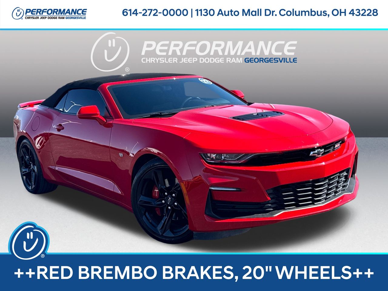 Red Hot 2022 Chevrolet Camaro 1SS Convertible RWD Convertible Rear-Wheel Drive Automatic