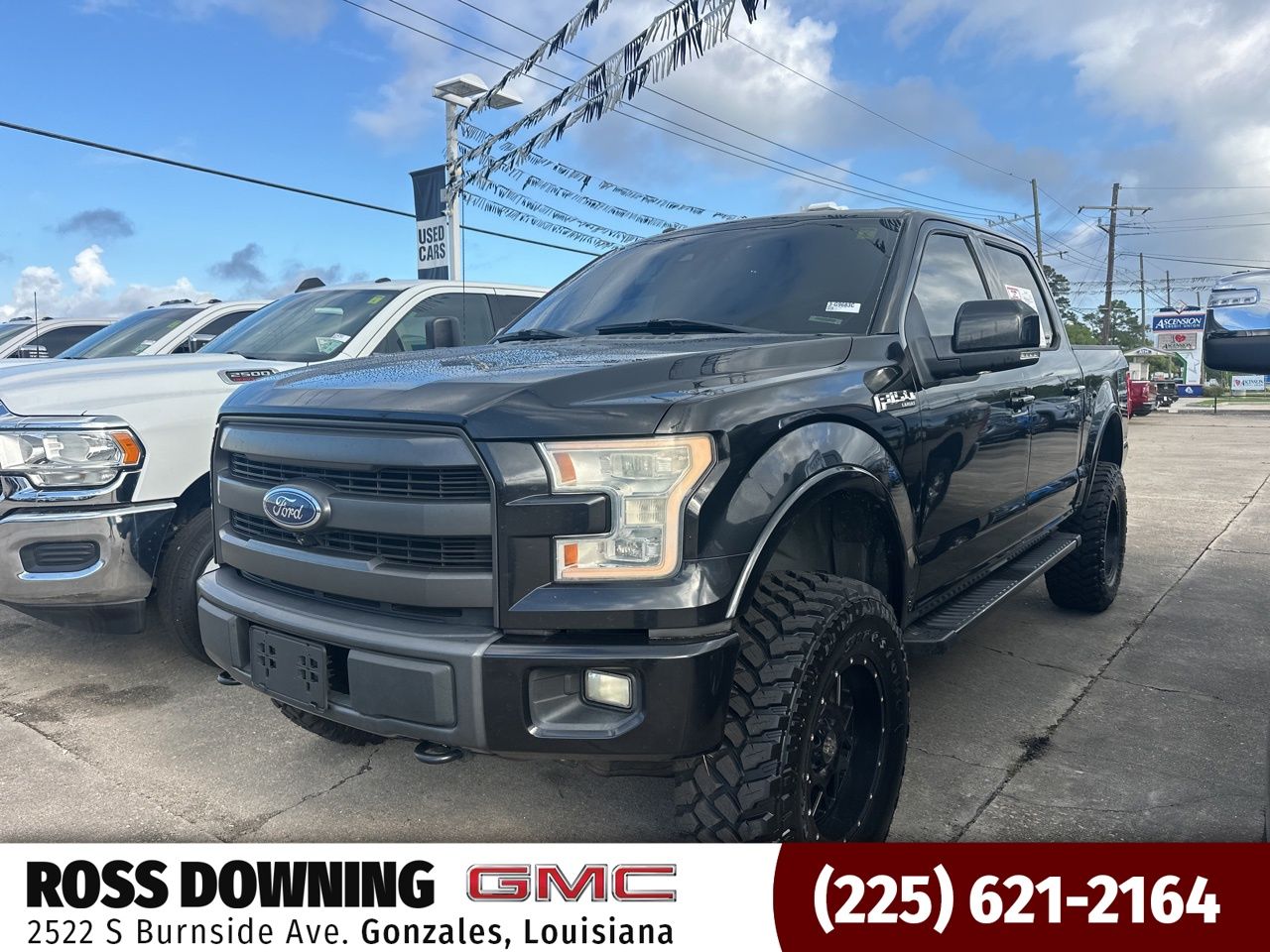 Tuxedo Black Metallic 2015 Ford F-150 Lariat SuperCrew 4WD Pickup Truck Four-Wheel Drive 6-Speed Automatic
