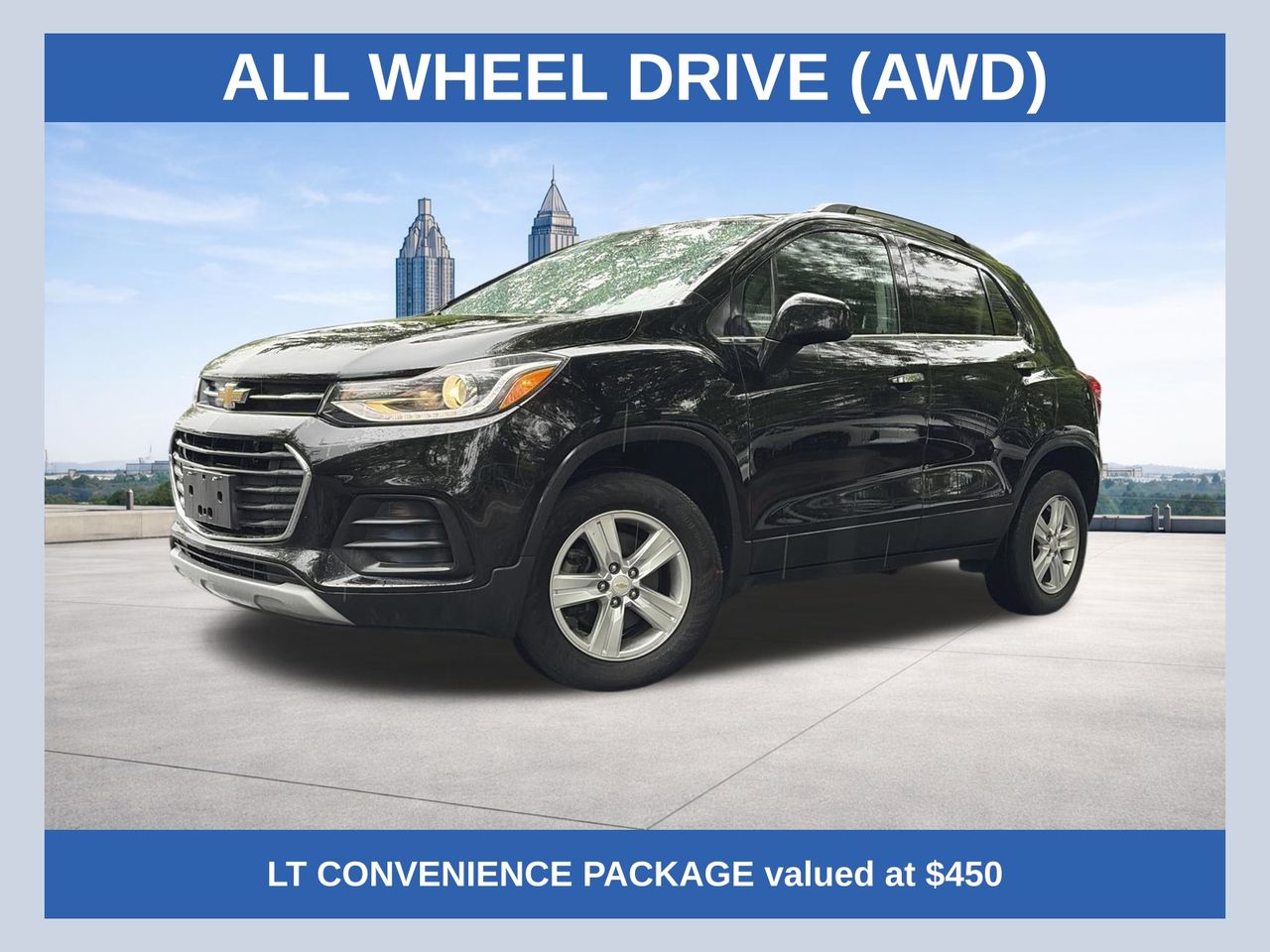 Black Metallic 2019 Chevrolet Trax LT AWD SUV / Crossover All-Wheel Drive 6-Speed Automatic