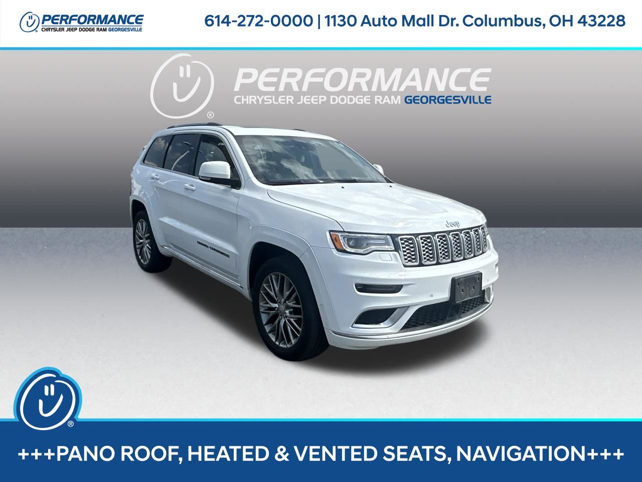 Bright White Clearcoat 2017 Jeep Grand Cherokee SUV / Crossover Four-Wheel Drive 8-Speed Automatic