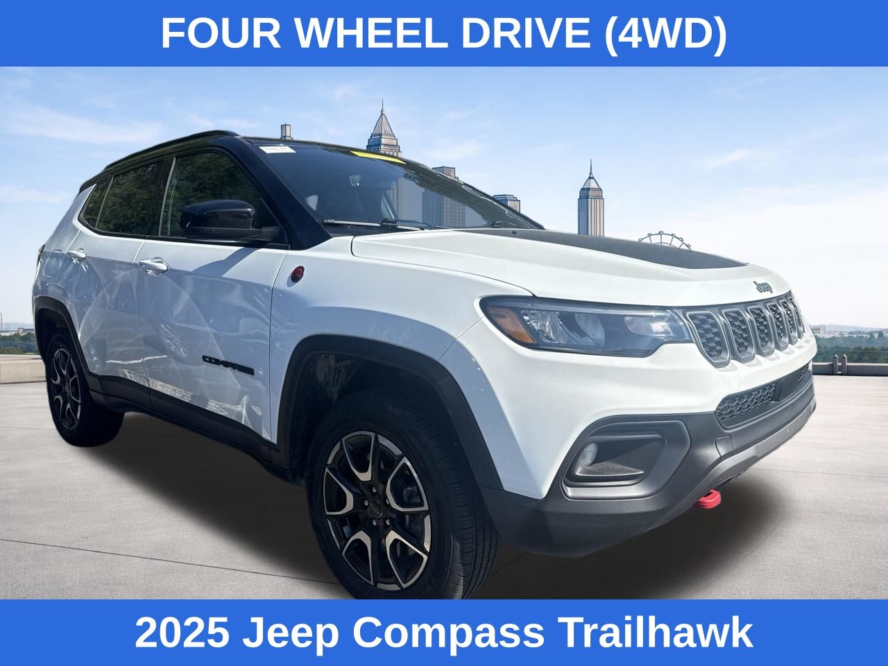 Bright White Clearcoat 2025 Jeep Compass Trailhawk 4WD SUV / Crossover Four-Wheel Drive 8-Speed Automatic