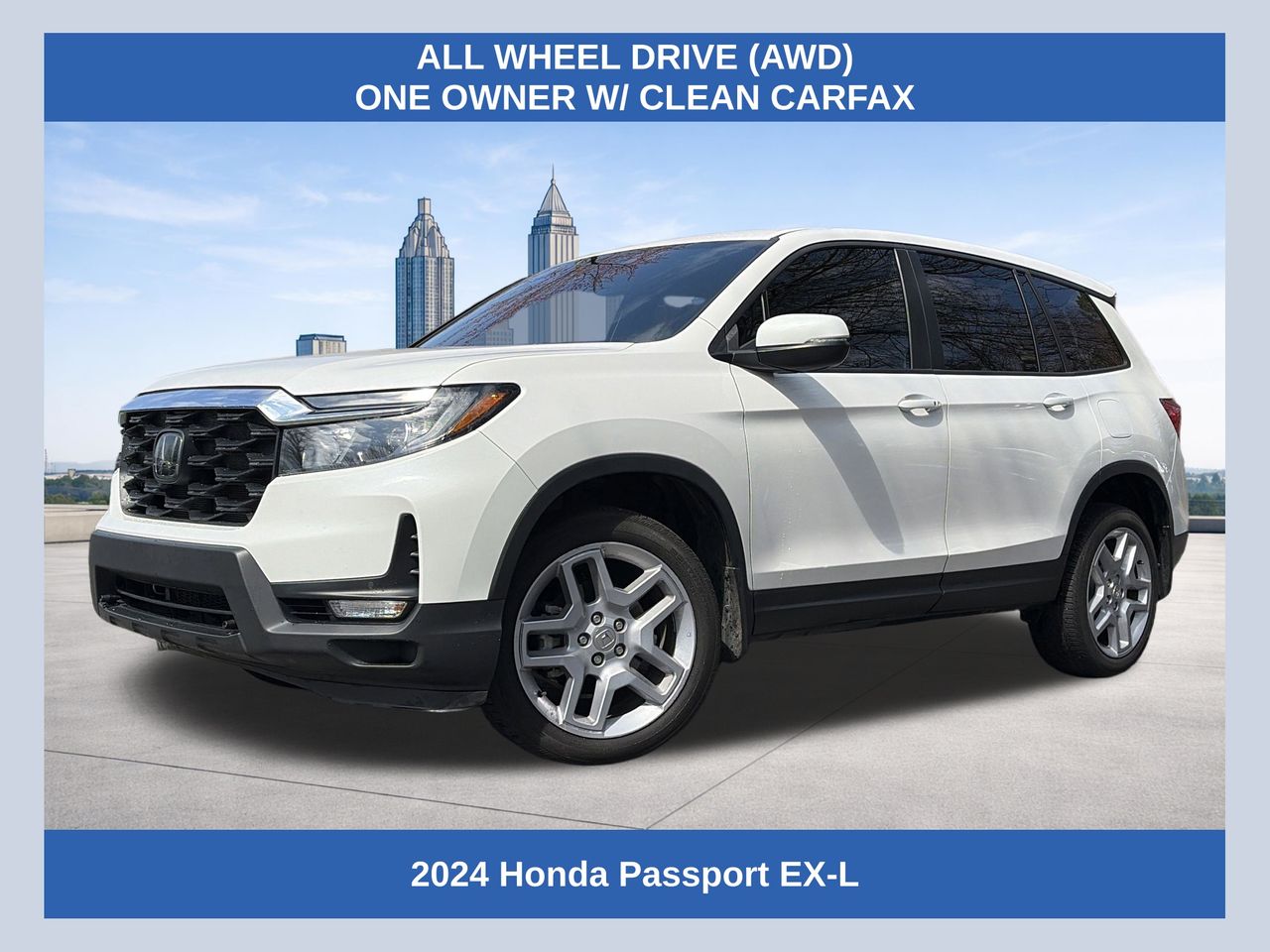 White 2024 Honda Passport EX-L AWD SUV / Crossover All-Wheel Drive 9-Speed Automatic