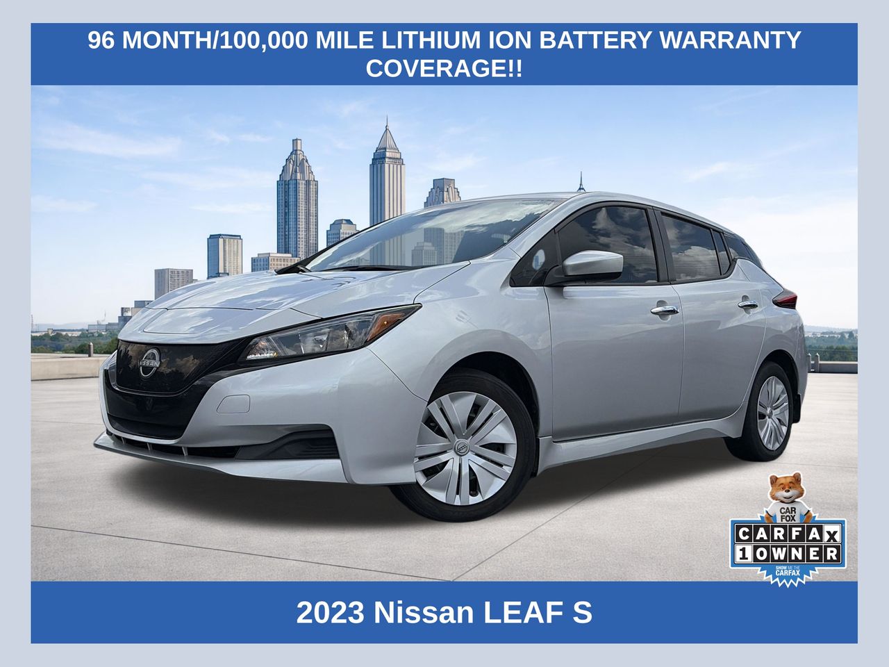 Brilliant Silver Metallic 2023 Nissan LEAF Hatchback Front-Wheel Drive Automatic
