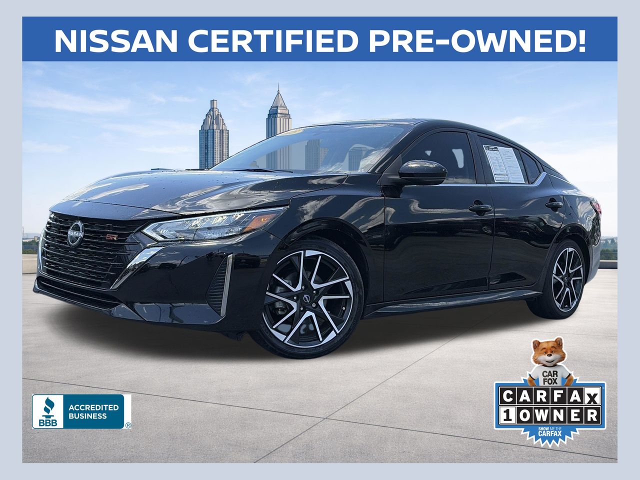 Super Black 2025 Nissan Sentra SR FWD Sedan Front-Wheel Drive Continuously Variable Transmission