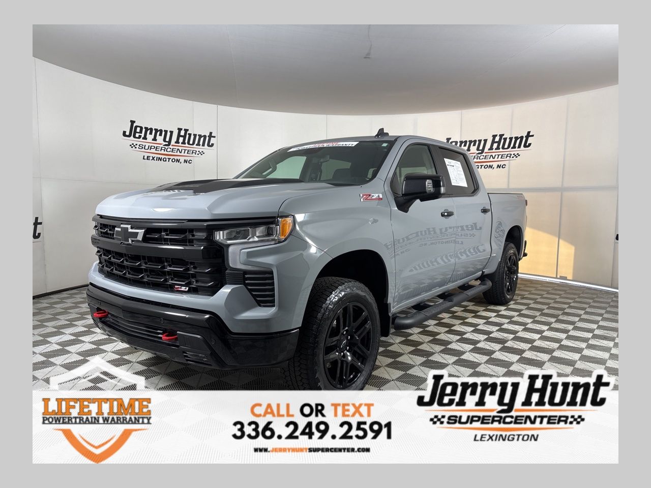 Slate Gray Metallic 2024 Chevrolet Silverado 1500 LT Trail Boss Crew Cab 4WD Pickup Truck Four-Wheel Drive Automatic