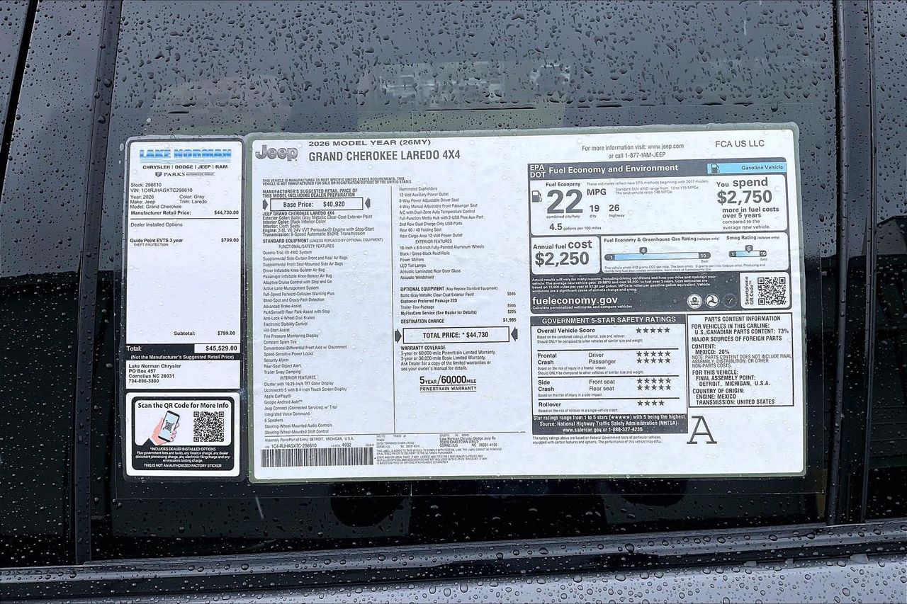 New 2026 Gray Jeep Laredo image 32