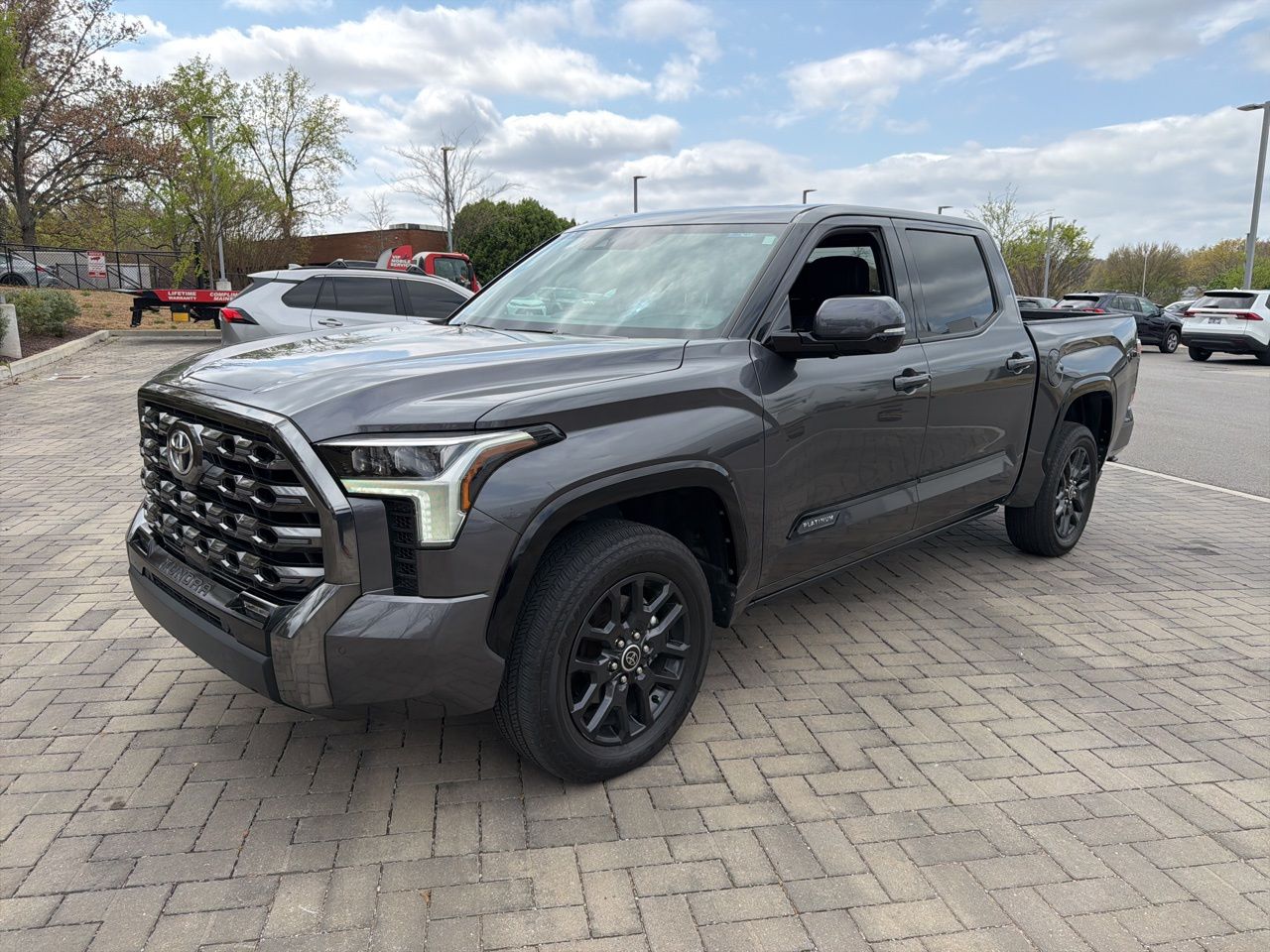 Magnetic Gray Metallic 2023 Toyota Tundra Platinum CrewMax Cab 4WD Pickup Truck Four-Wheel Drive Automatic