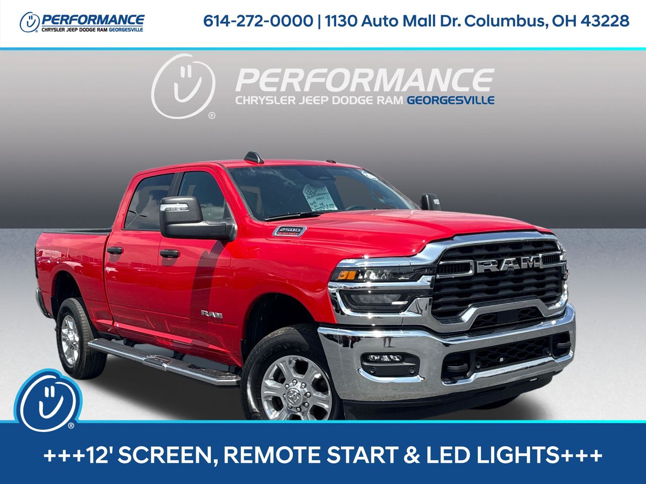 Flame Red Clearcoat 2026 RAM 2500 Pickup Truck Four-Wheel Drive 8-Speed Automatic