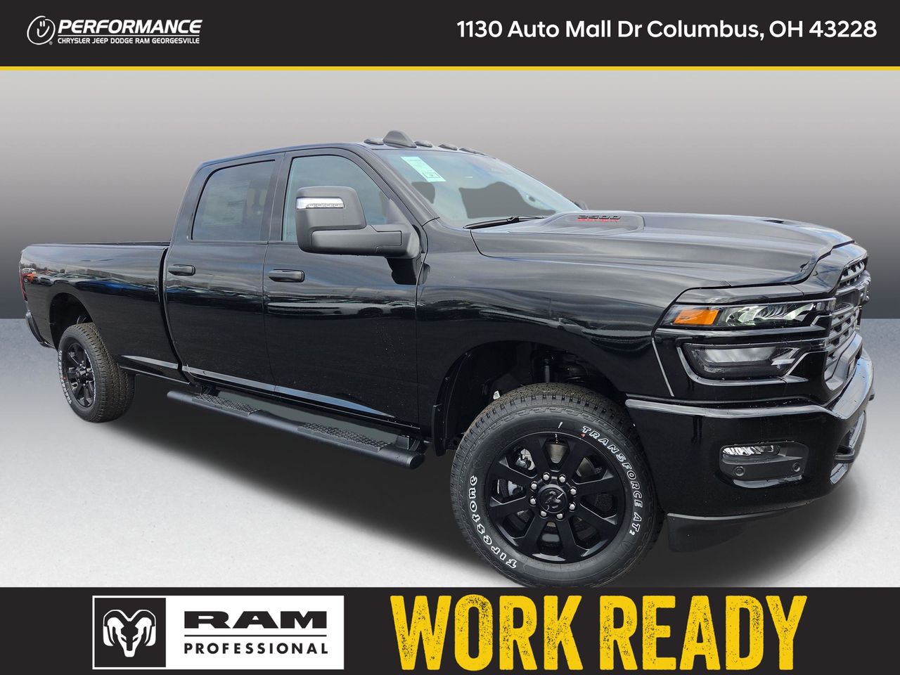 Diamond Black Crystal Pearlcoat 2026 RAM 2500 Tradesman Crew Cab LB 4WD Pickup Truck Four-Wheel Drive 8-Speed Automatic