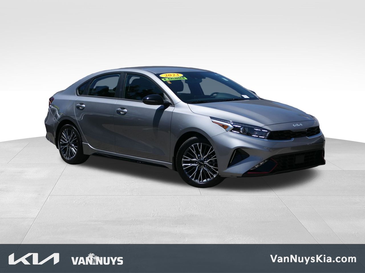 Steel Gray 2023 Kia Forte GT-Line FWD Sedan Front-Wheel Drive Continuously Variable Transmission