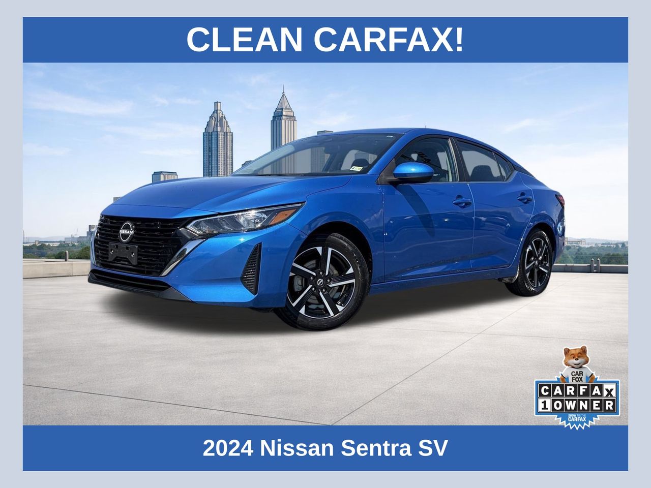 Electric Blue Metallic 2024 Nissan Sentra Sedan Front-Wheel Drive Continuously Variable Transmission