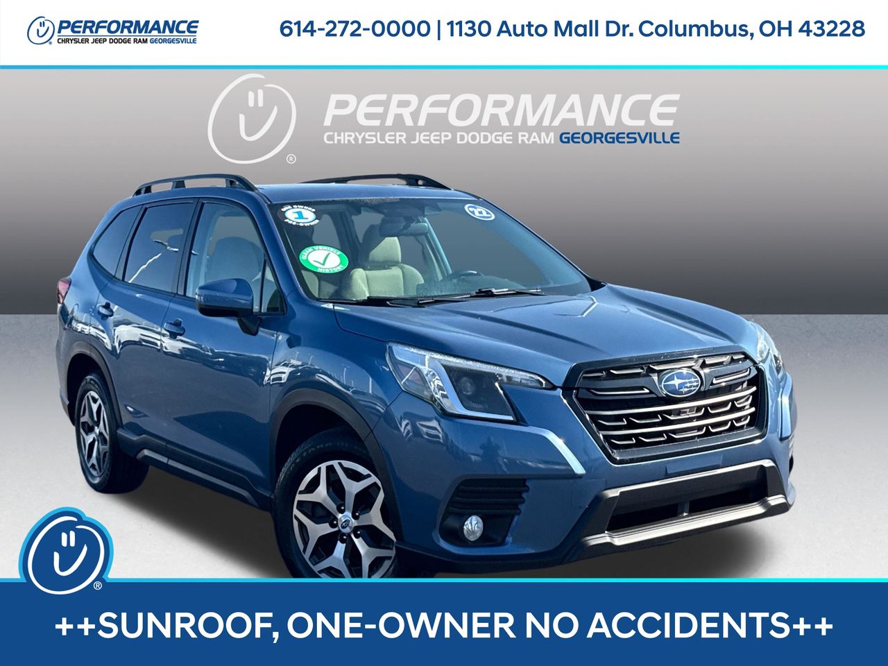 Horizon Blue Pearl 2022 Subaru Forester Premium Crossover AWD SUV / Crossover All-Wheel Drive Continuously Variable Transmission