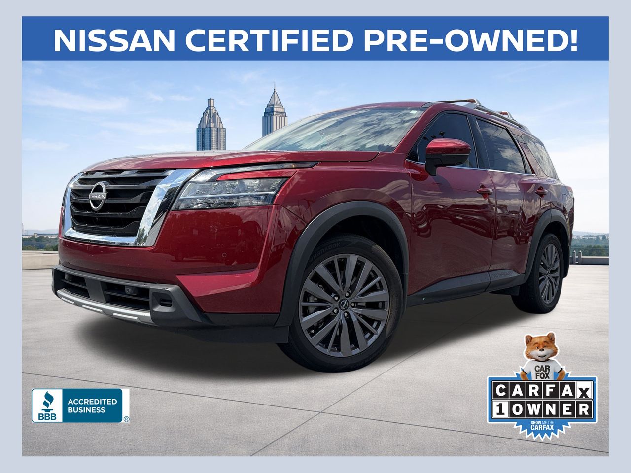 Red (Scarlet Ember) 2024 Nissan Pathfinder SUV / Crossover Front-Wheel Drive 9-Speed Automatic