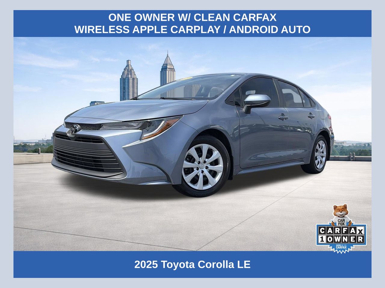 Celestite 2025 Toyota Corolla LE FWD Sedan Front-Wheel Drive Continuously Variable Transmission