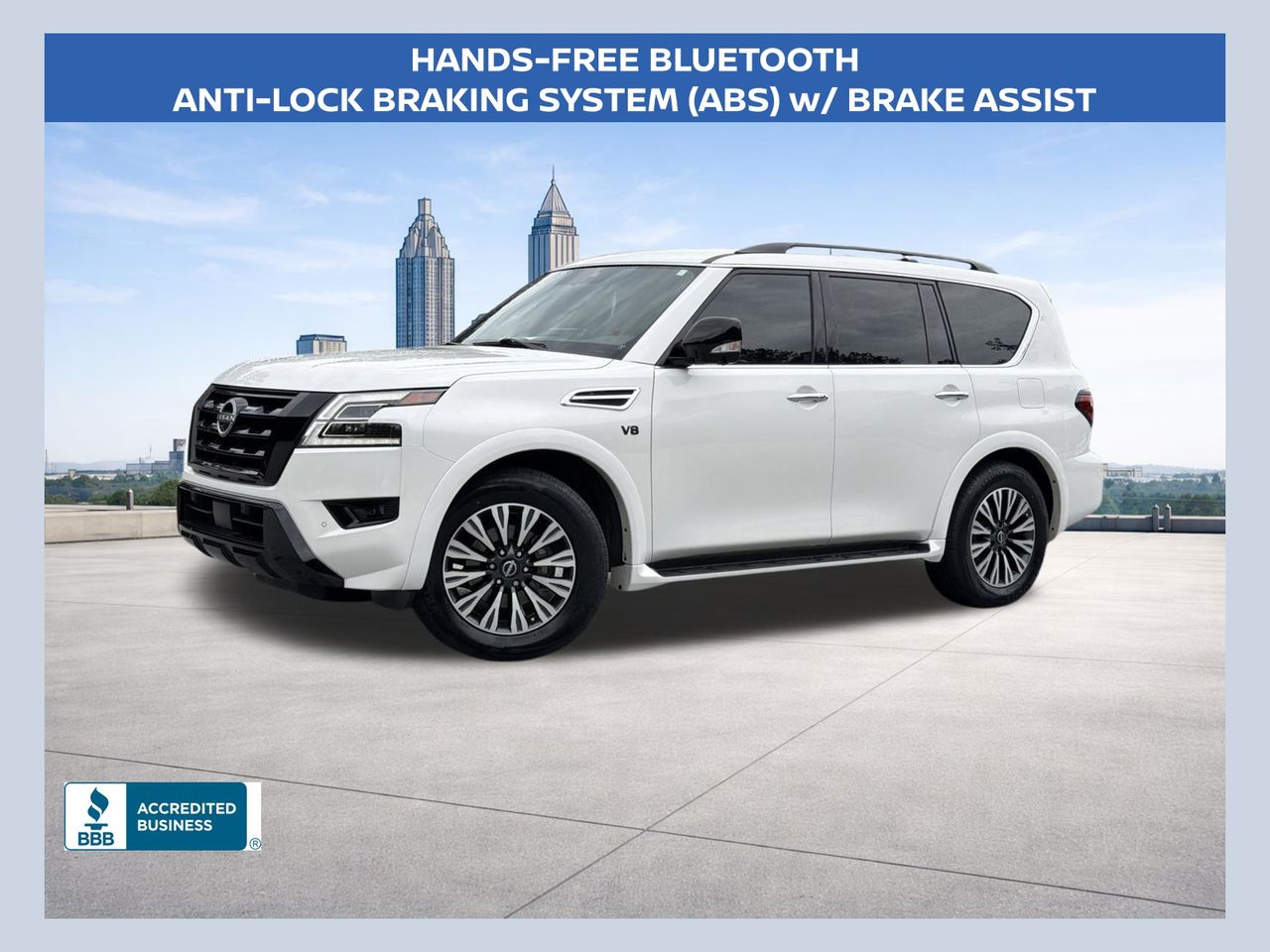 Aspen White Tricoat 2022 Nissan Armada SL RWD SUV / Crossover 4X2 7-Speed Automatic