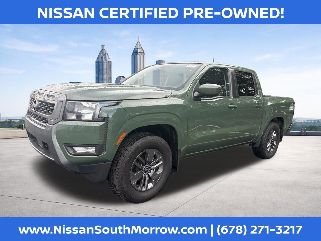 Tactical Green Metallic 2025 Nissan Frontier Pickup Truck 4X2 9-Speed Automatic Overdrive