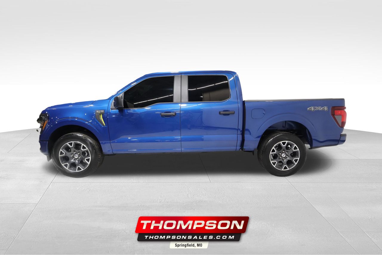 Atlas Blue Metallic 2025 Ford F-150 STX SuperCrew 4WD Pickup Truck Four-Wheel Drive Automatic