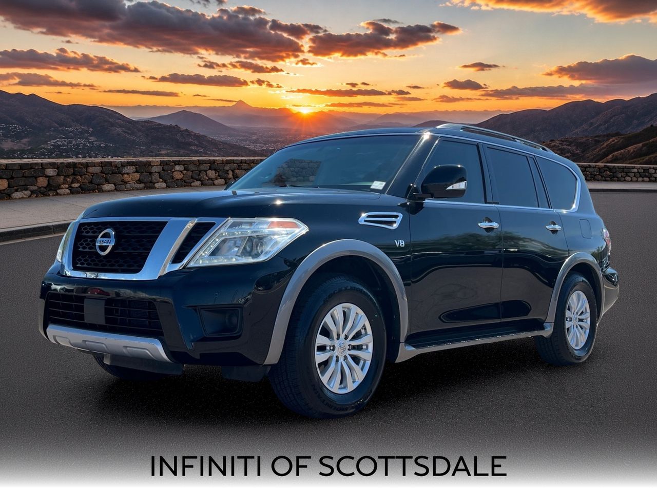 Super Black 2017 Nissan Armada SUV / Crossover 4X2 7-Speed Automatic