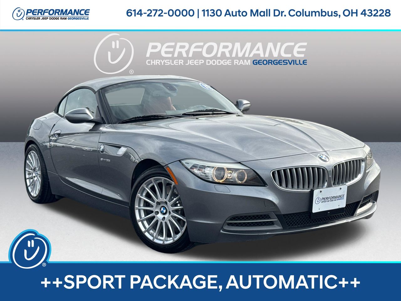 Space Gray Metallic 2011 BMW Z4 sDrive35i Roadster RWD Convertible Rear-Wheel Drive 7-Speed Manual