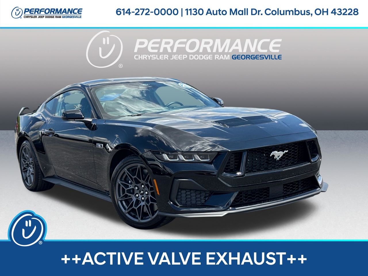 Shadow Black 2025 Ford Mustang Coupe Rear-Wheel Drive 6-Speed Manual