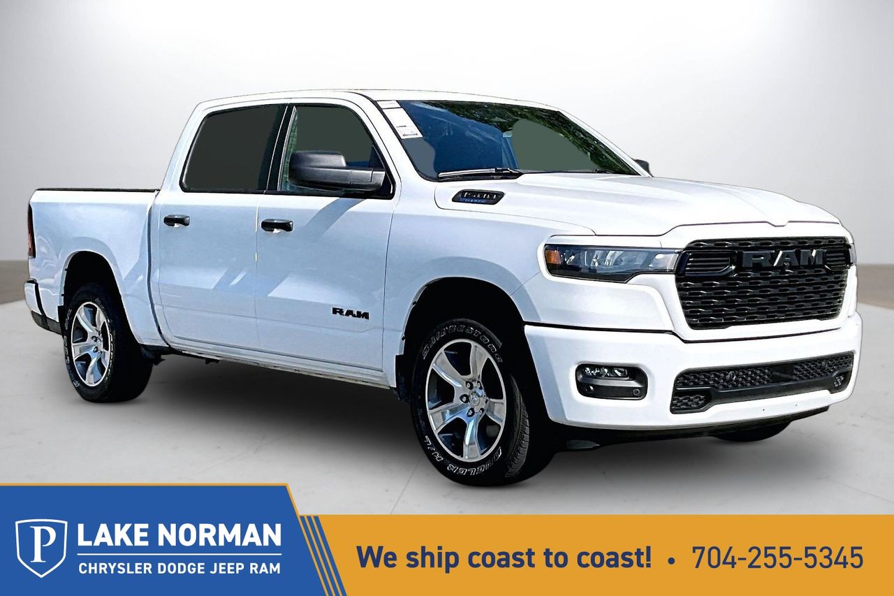 Bright White Clearcoat 2025 RAM 1500 Pickup Truck Four-Wheel Drive 8-Speed Automatic
