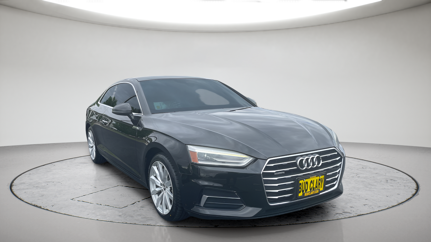 Brilliant Black 2018 Audi A5 Coupe All-Wheel Drive 7-Speed Automatic