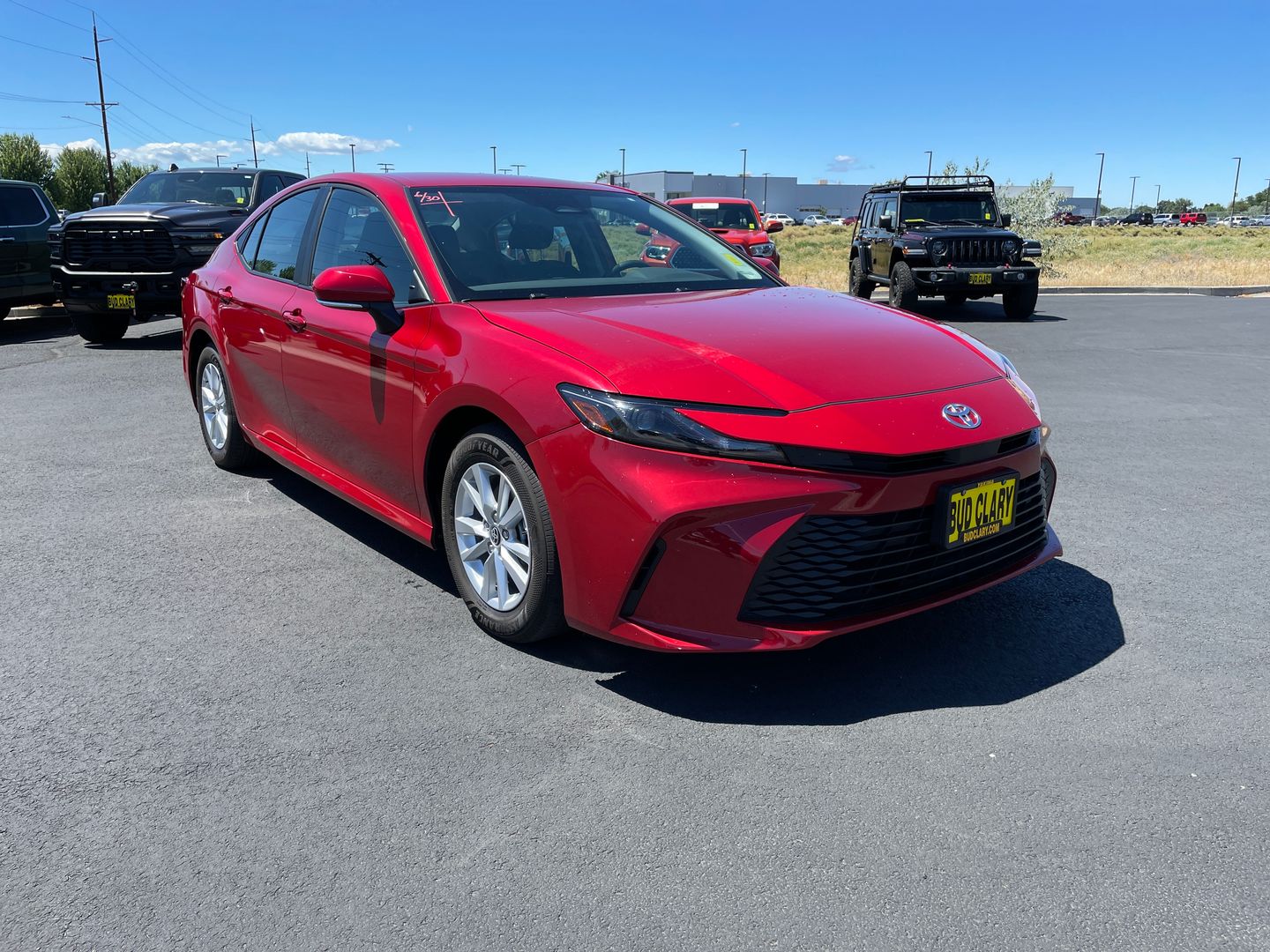 Red 2025 Toyota Camry Sedan Front-Wheel Drive Continuously Variable Transmission