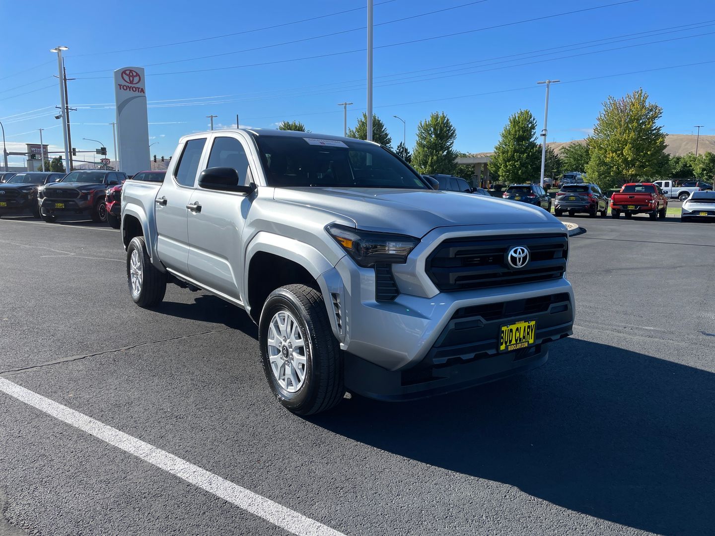 Celestial Silver Metallic 2025 Toyota Tacoma Pickup Truck Four-Wheel Drive 8-Speed Automatic