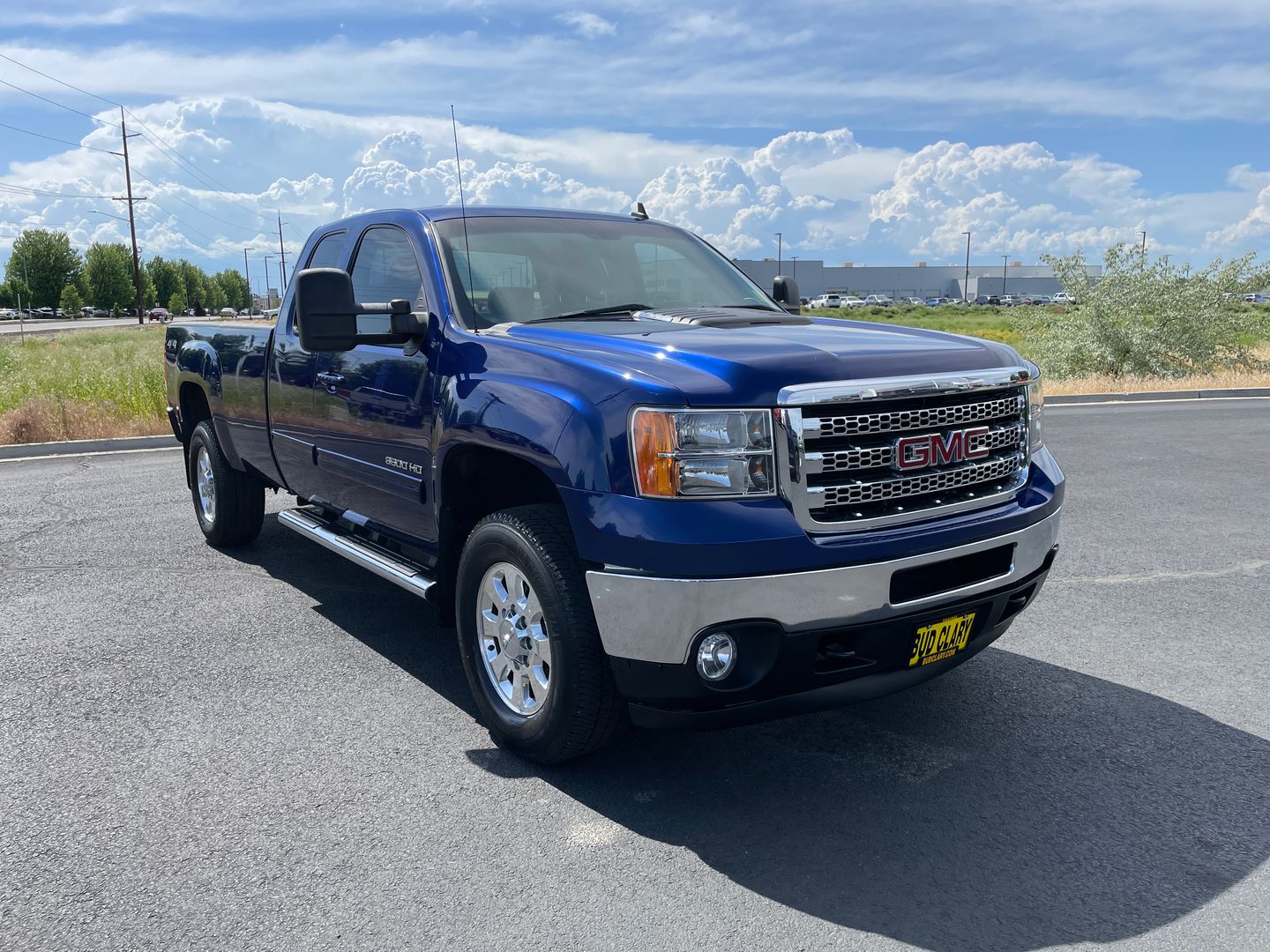 Heritage Blue Metallic 2013 GMC Sierra 3500HD SLT Ext. Cab LB 4WD Pickup Truck Four-Wheel Drive 6-Speed Automatic