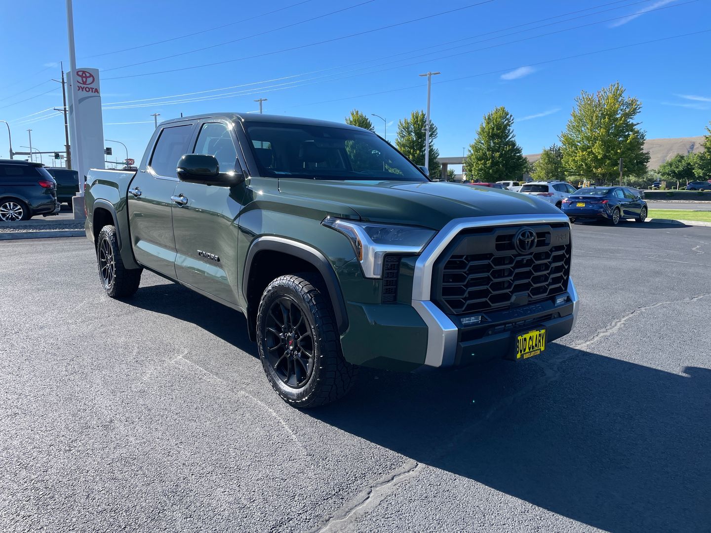 Army Green 2023 Toyota Tundra Limited CrewMax Cab 4WD Pickup Truck Four-Wheel Drive Automatic
