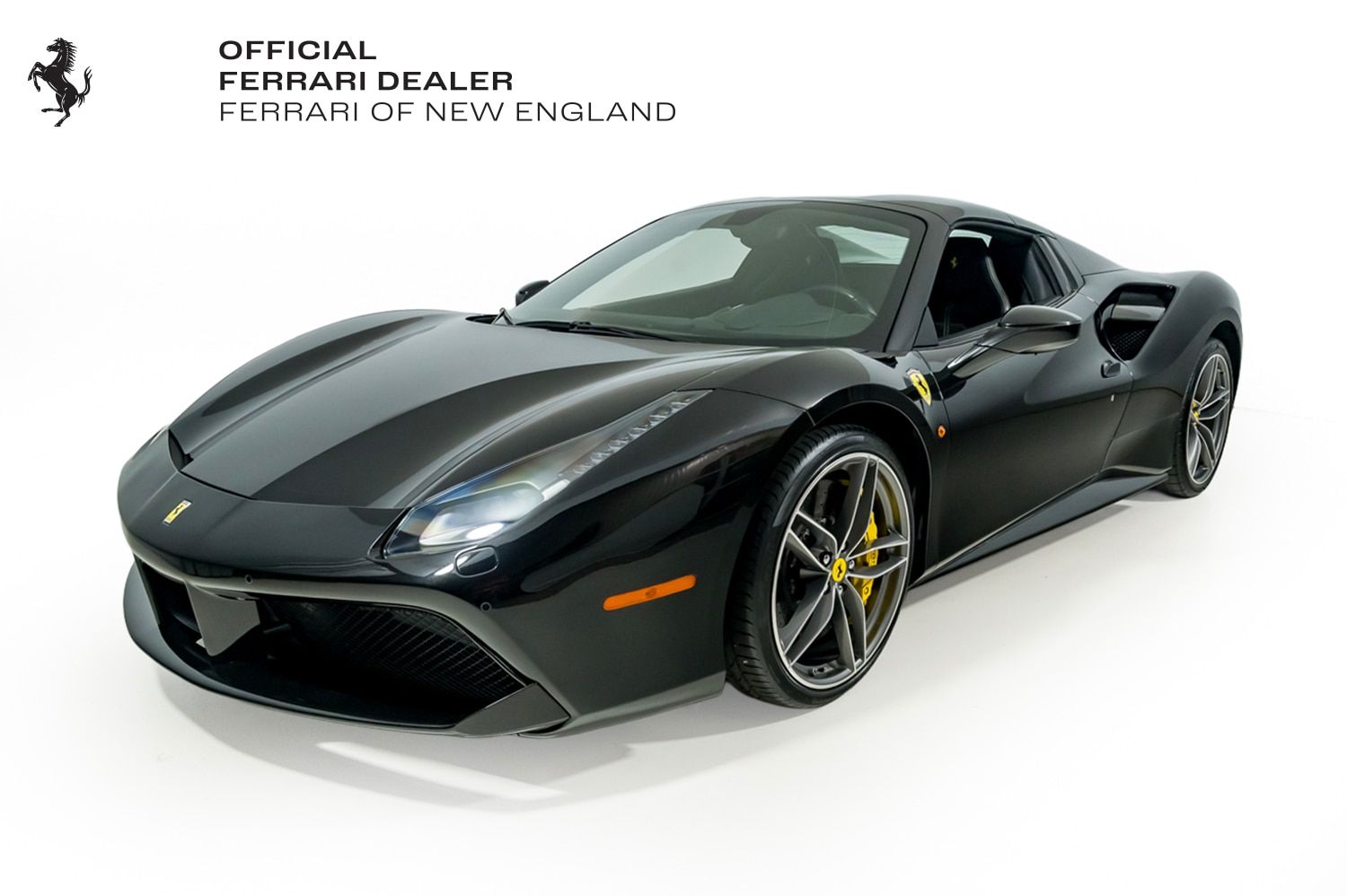 Nero Daytona Metallic 2017 Ferrari 488 Convertible Rear-Wheel Drive 7-Speed Automatic