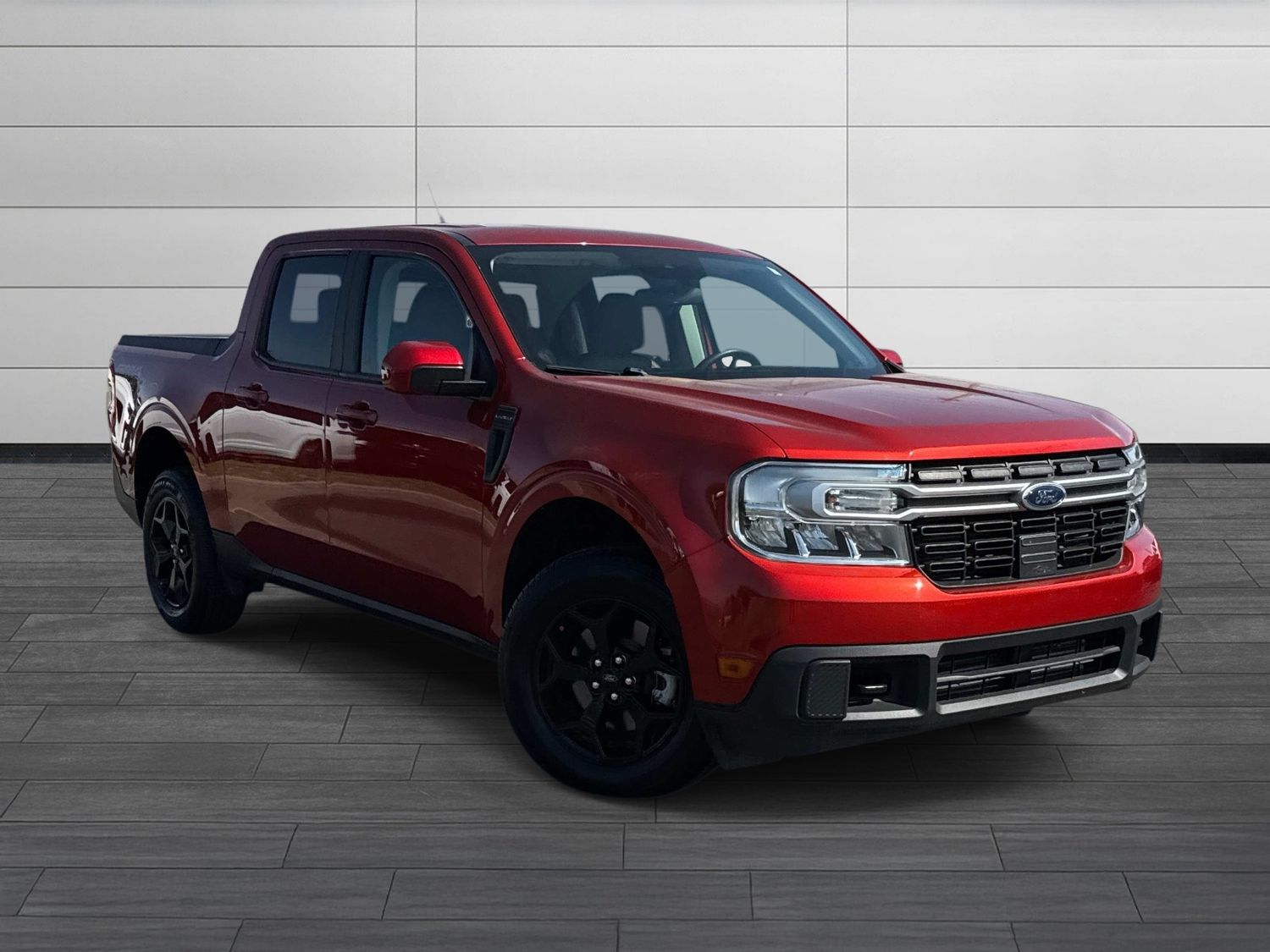 Chili Pepper Red 2022 Ford Maverick Lariat SuperCrew AWD Pickup Truck All-Wheel Drive 8-Speed Automatic