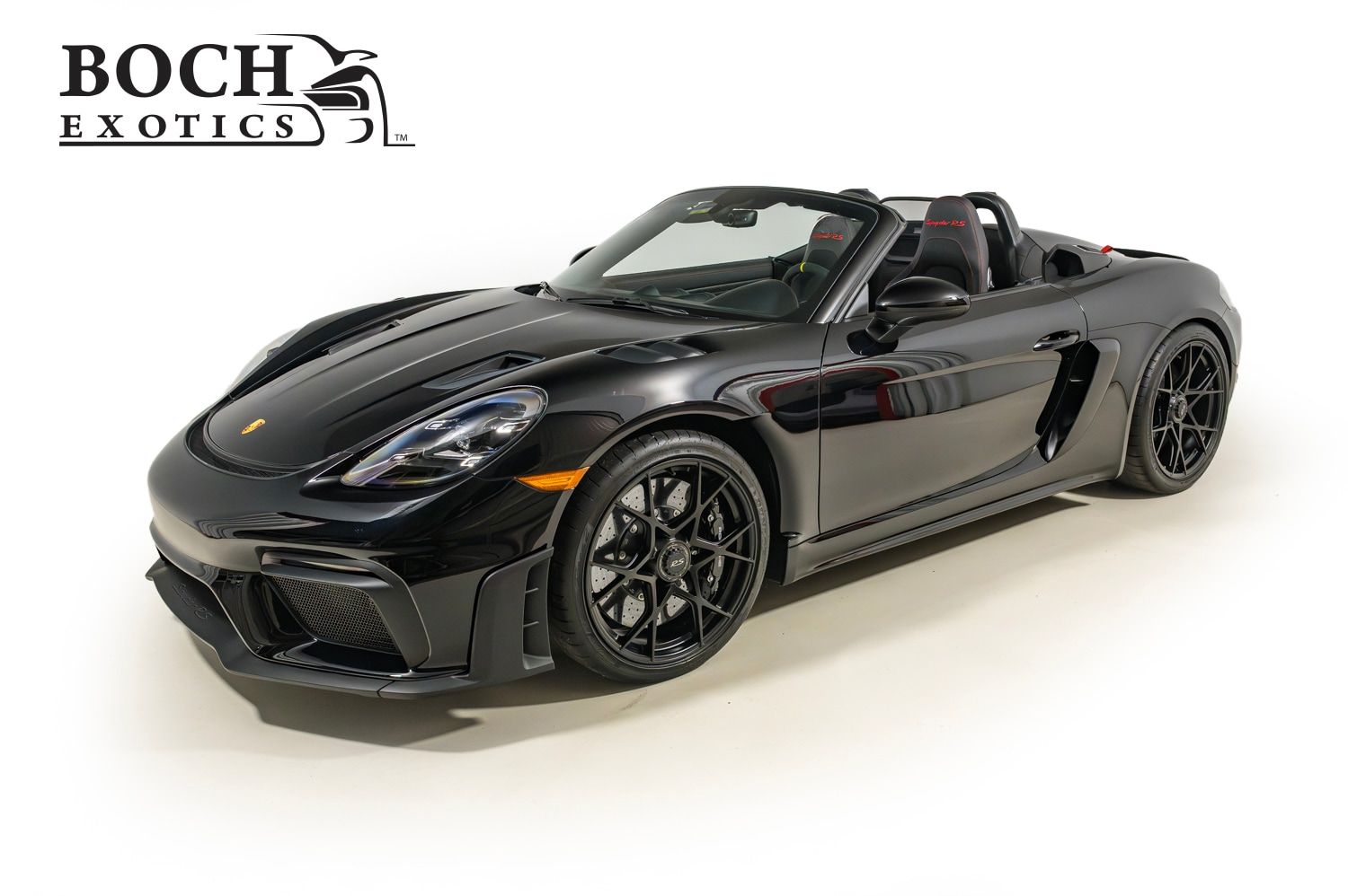Black 2024 Porsche 718 Boxster Convertible Rear-Wheel Drive 7-Speed Automatic