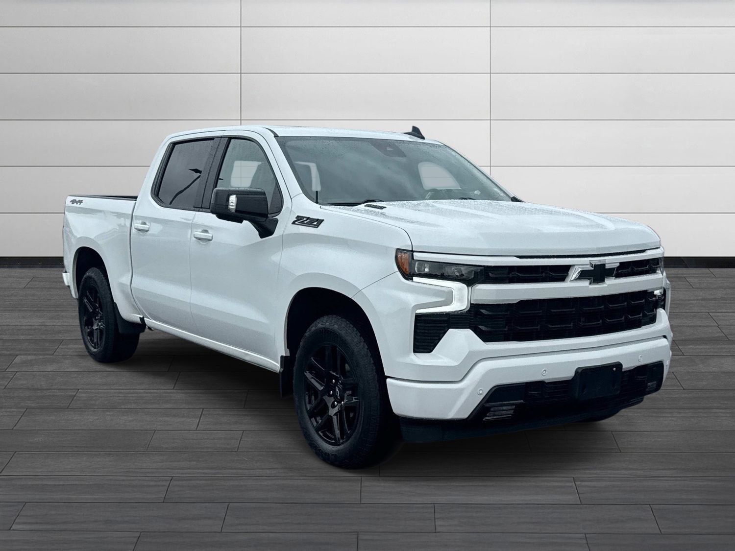 Summit White 2025 Chevrolet Silverado 1500 RST Crew Cab 4WD Pickup Truck Four-Wheel Drive Automatic