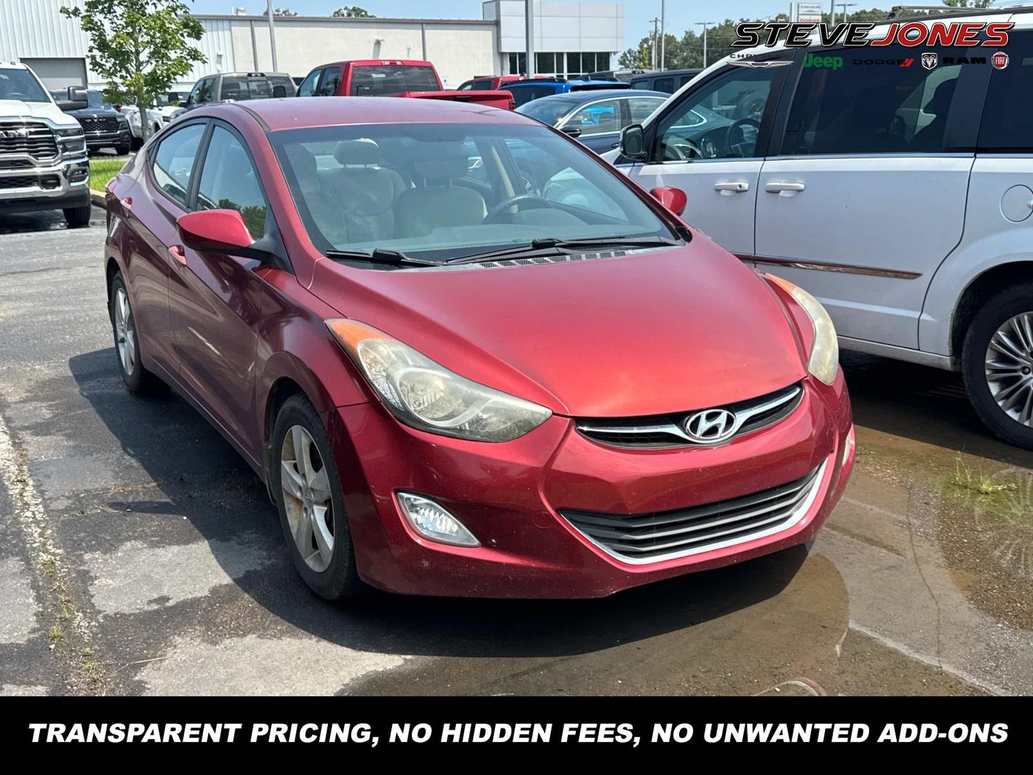 Red (Sparkling Ruby Mica) 2013 Hyundai Elantra Sedan Front-Wheel Drive 6-Speed Automatic Overdrive