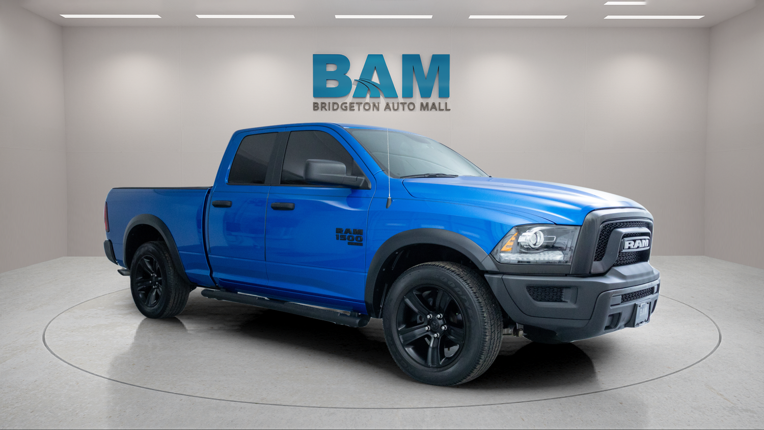 Hydro Blue Pearlcoat 2022 RAM 1500 Pickup Truck Four-Wheel Drive 8-Speed Automatic