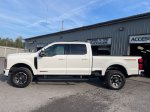 2023 Ford F-250SD Lariat — White Metallic exterior view 4, for sale at Tecforce Automotive in Bridgeport, NY